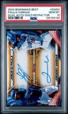 2024 Bowman's Best Dual Autographs Joendry Vargas / Josue De Paula #DA-DV card