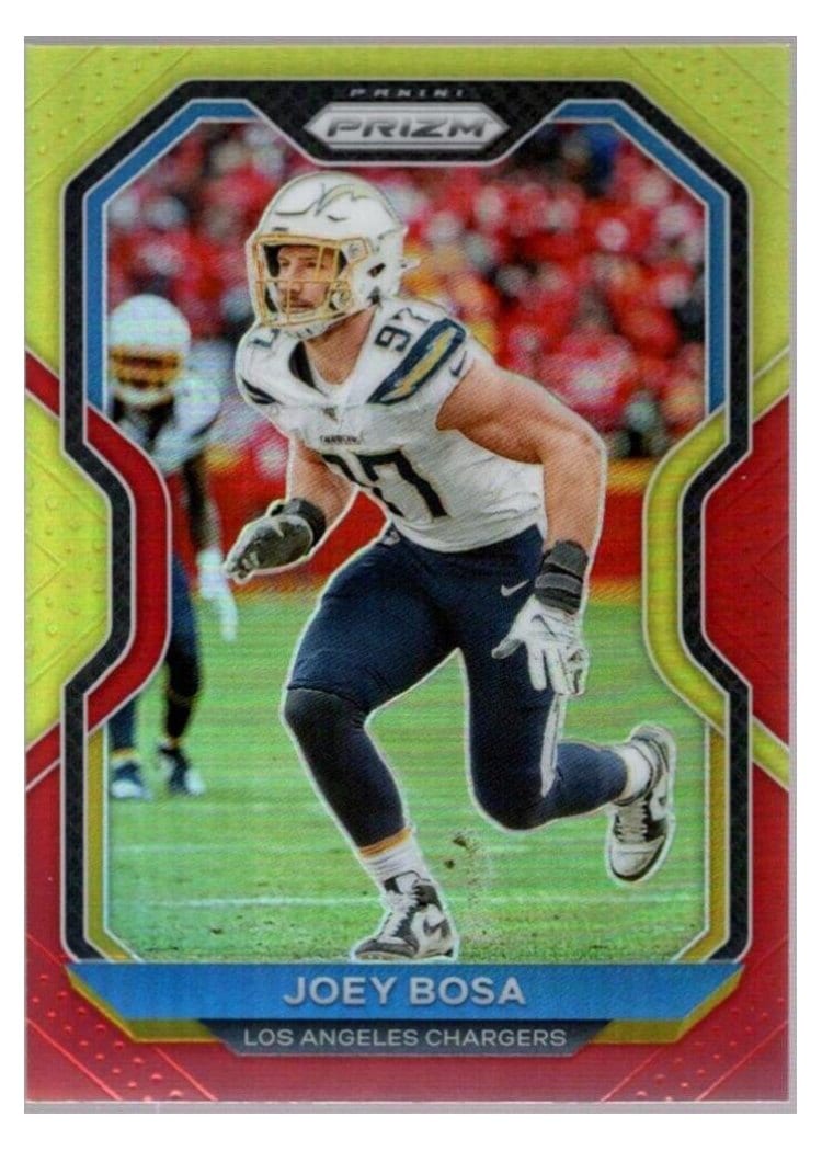 2020 Panini Prizm Joey Bosa Red and Yellow #143 card