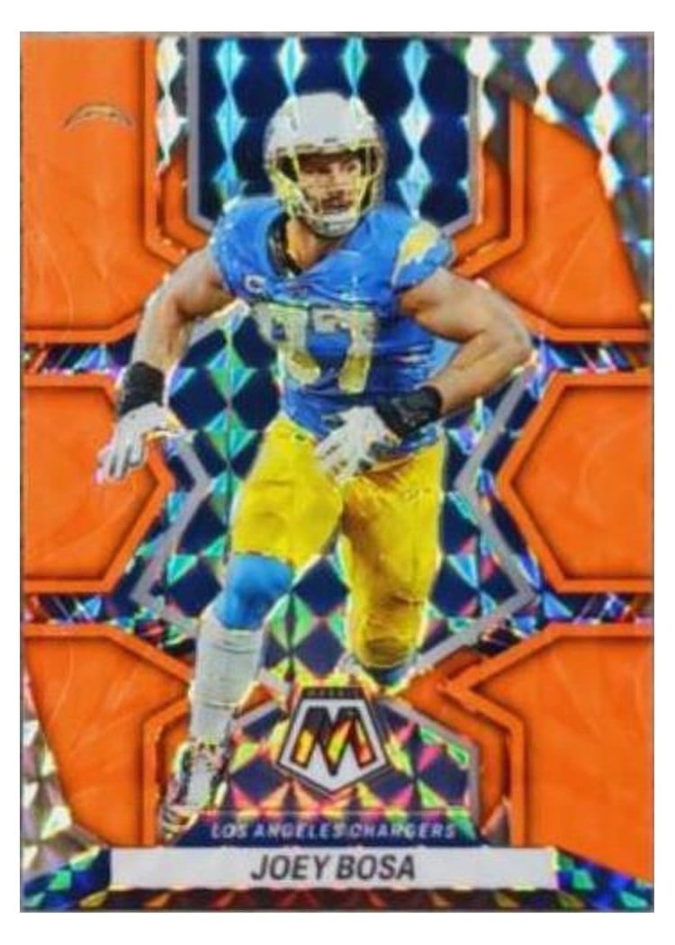 2022 Panini Mosaic Base Set Joey Bosa Reactive Orange #106 card