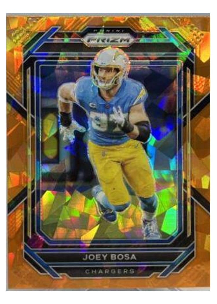 2022 Panini Prizm Base Set Joey Bosa Orange Ice #155 card