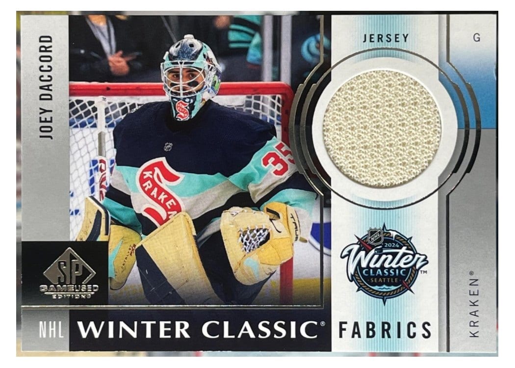 2024-25 SP Game Used 2024 Winter Classic Fabrics Joey Daccord #WCF-3 card