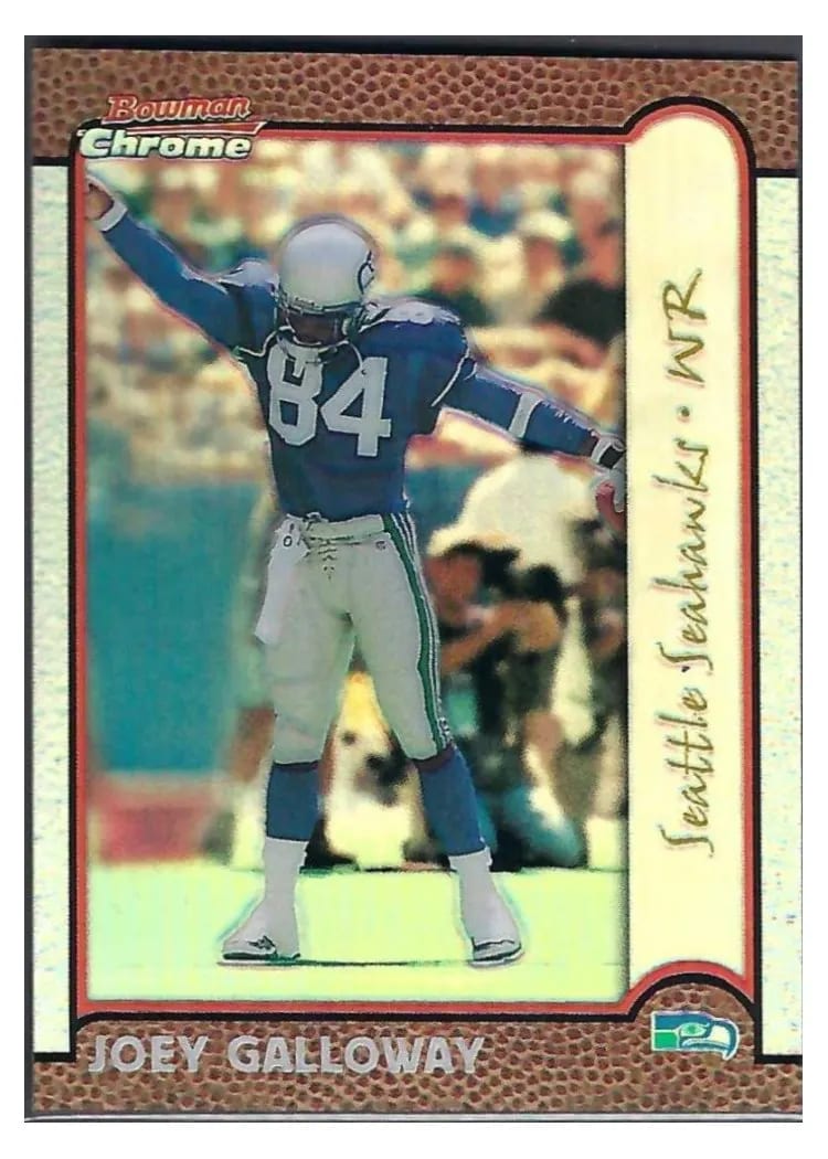 1999 Bowman Chrome Joey Galloway Gold Refractor #7 card