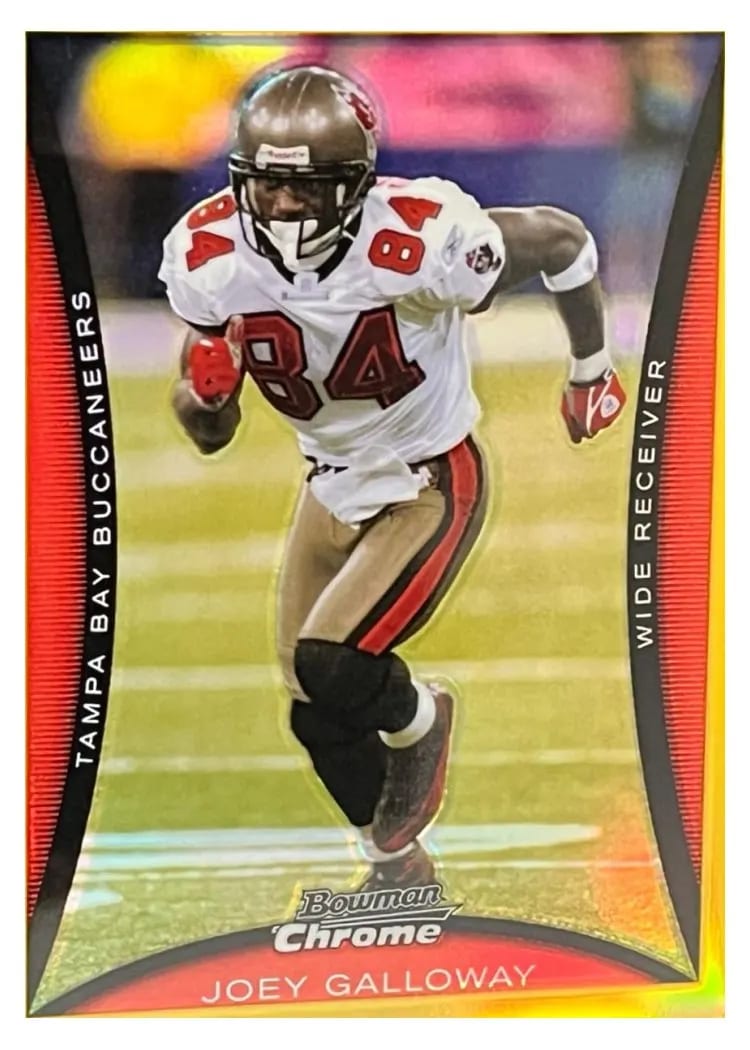 2008 Bowman Chrome Joey Galloway Gold Refractor #BC180 card