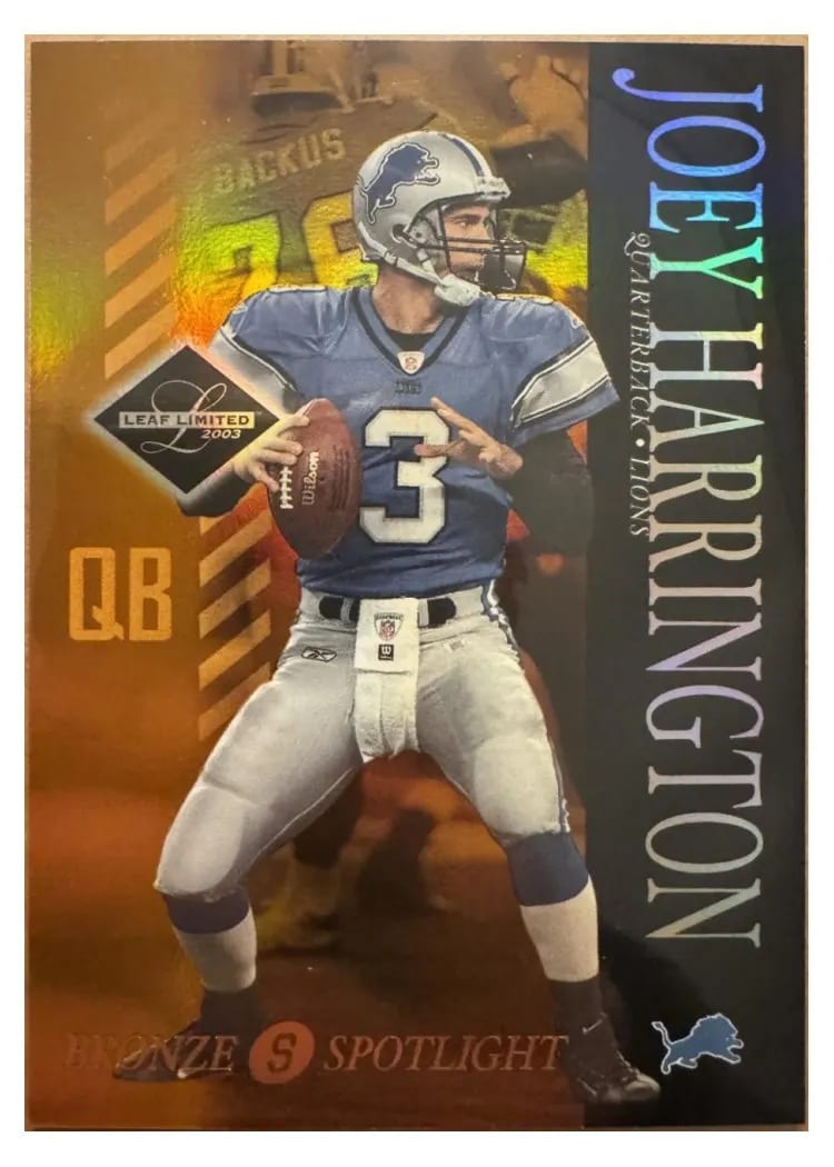 2003 Leaf Limited Joey Harrington #33 card