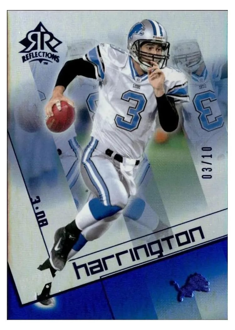 2004 Upper Deck Reflections Joey Harrington Blue #32 card