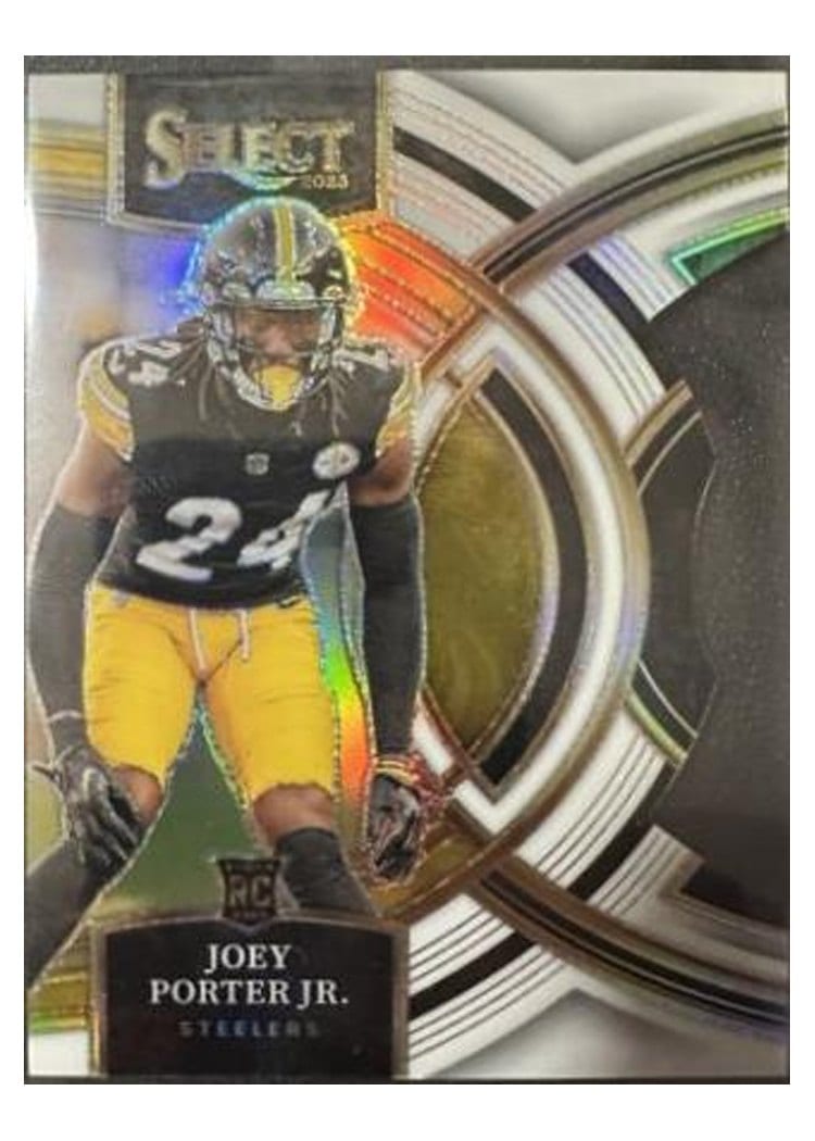 2023 Panini Select Base Set Joey Porter Jr. White Prizm Die-Cut #179 card
