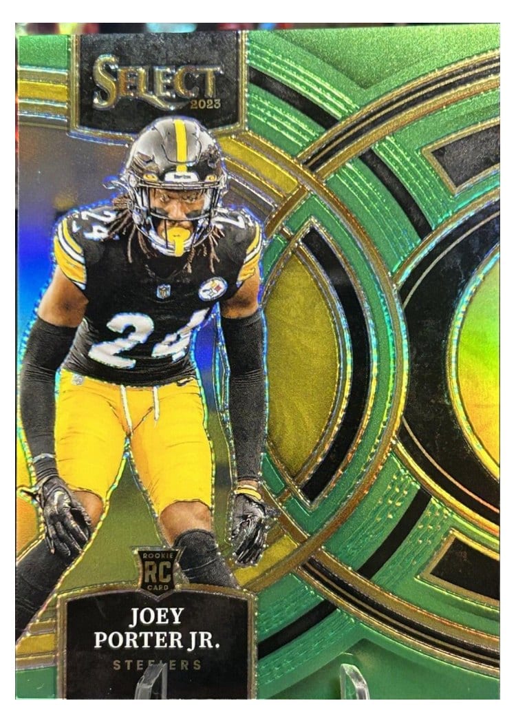 2023 Panini Select Base Set Joey Porter Jr. Neon Green Prizm #179 card