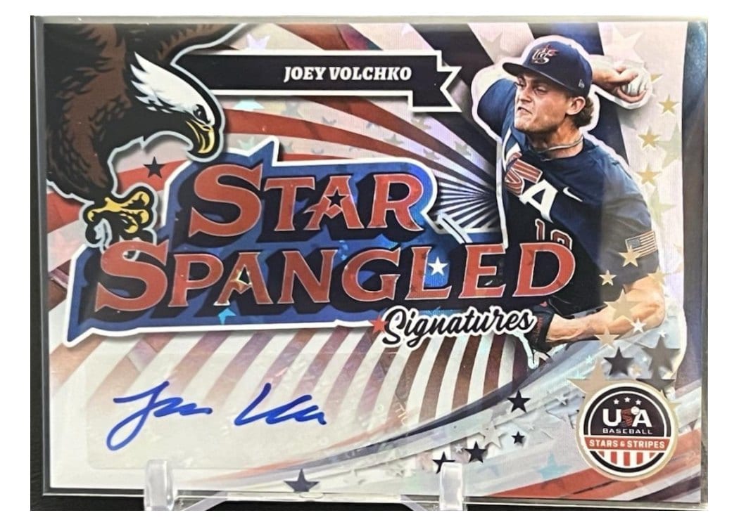 2025 Panini Stars & Stripes Star Spangled Signatures Joey Volchko #SS-JV card