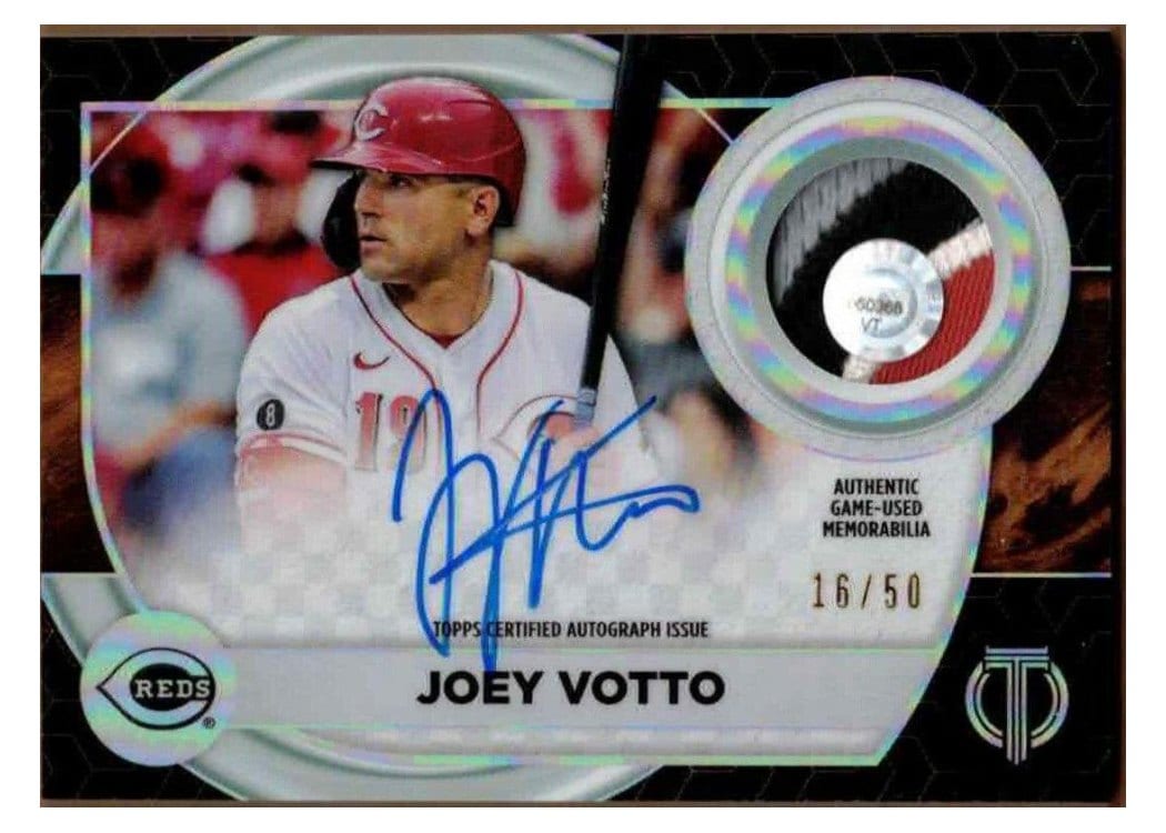 2022 Topps Tribute Autograph Patches Joey Votto #AP-JV card