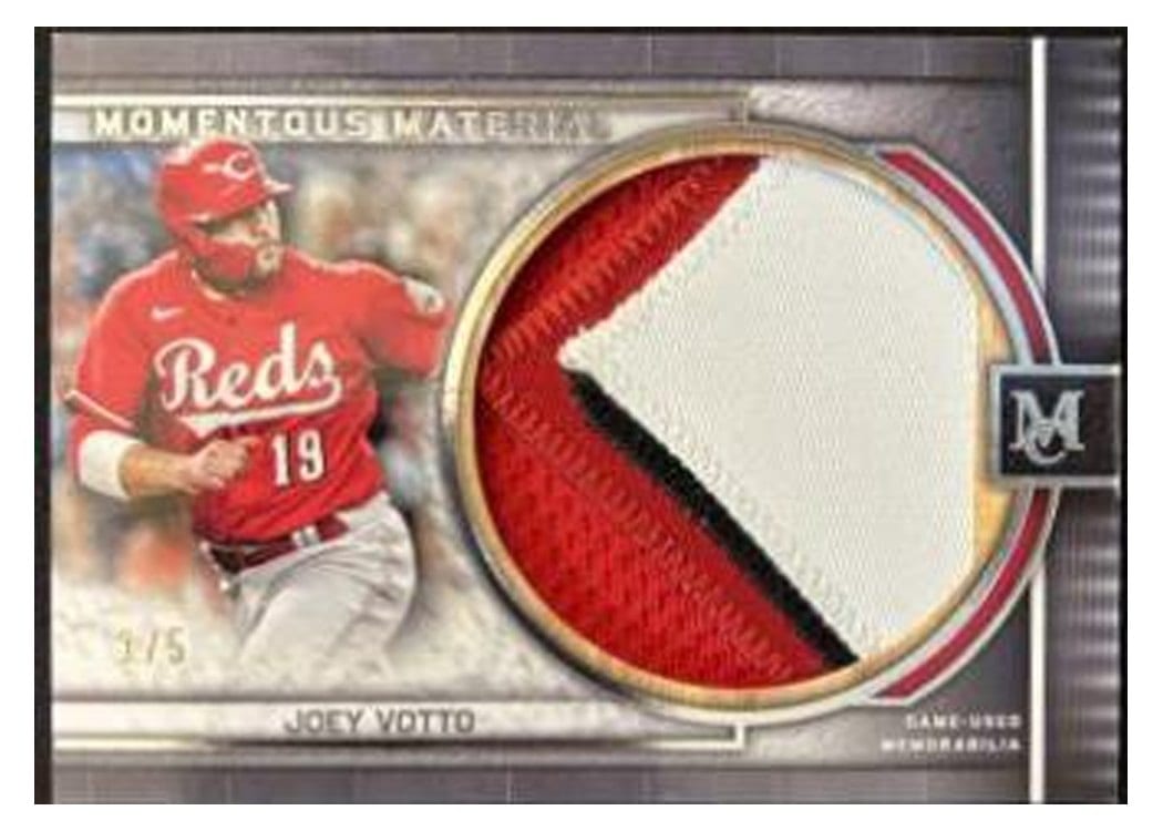 2023 Topps Museum Collection Momentous Material Jumbo Patch Relics Joey Votto #MMJPR-JV card