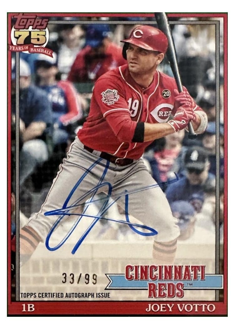 2026 Topps 1991 Topps Autographs Joey Votto #91A-JVO card