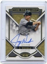 2023 Topps Tier One Talent Autographs Joey Wendle #T1TA-JW card