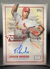 2021 Topps 70 Years of Topps Autographs Johan Oviedo #70YA-JO card