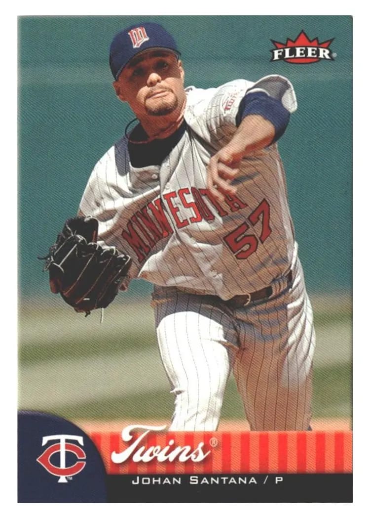2007 Fleer Johan Santana #142b card