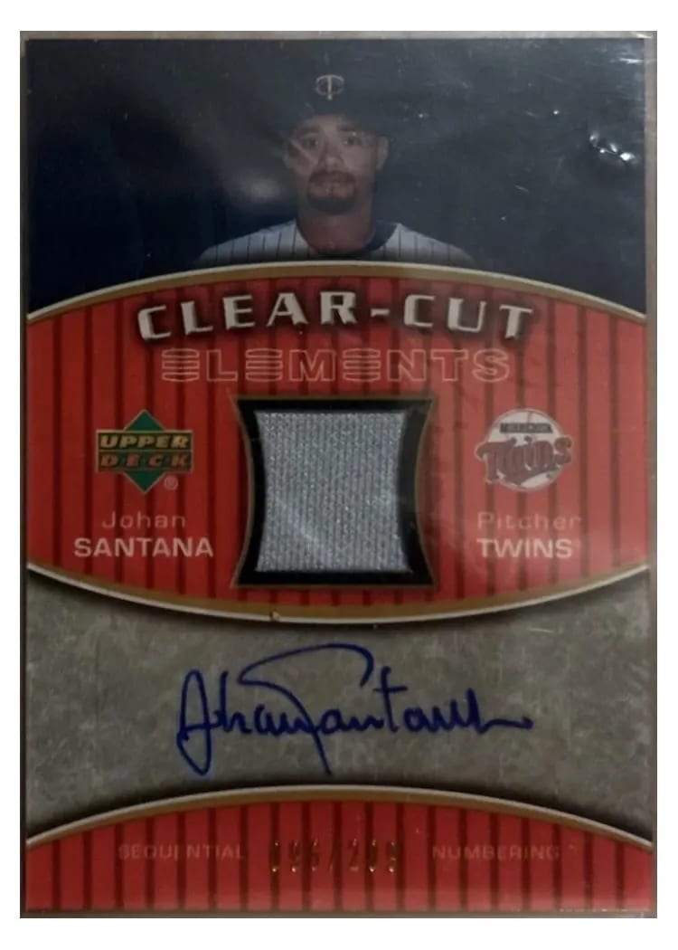 2007 Upper Deck Elements Clear Cut Autograph Johan Santana #CCE-SA card