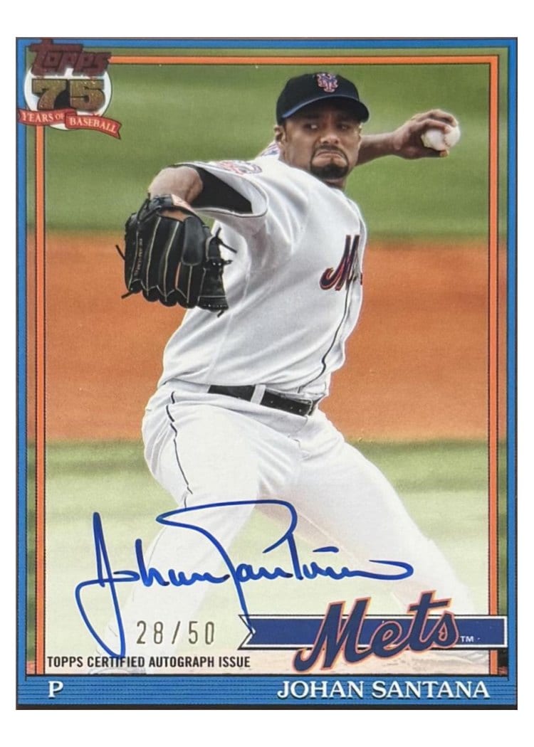 2026 Topps 1991 Topps Autographs Johan Santana #91A-JSA card