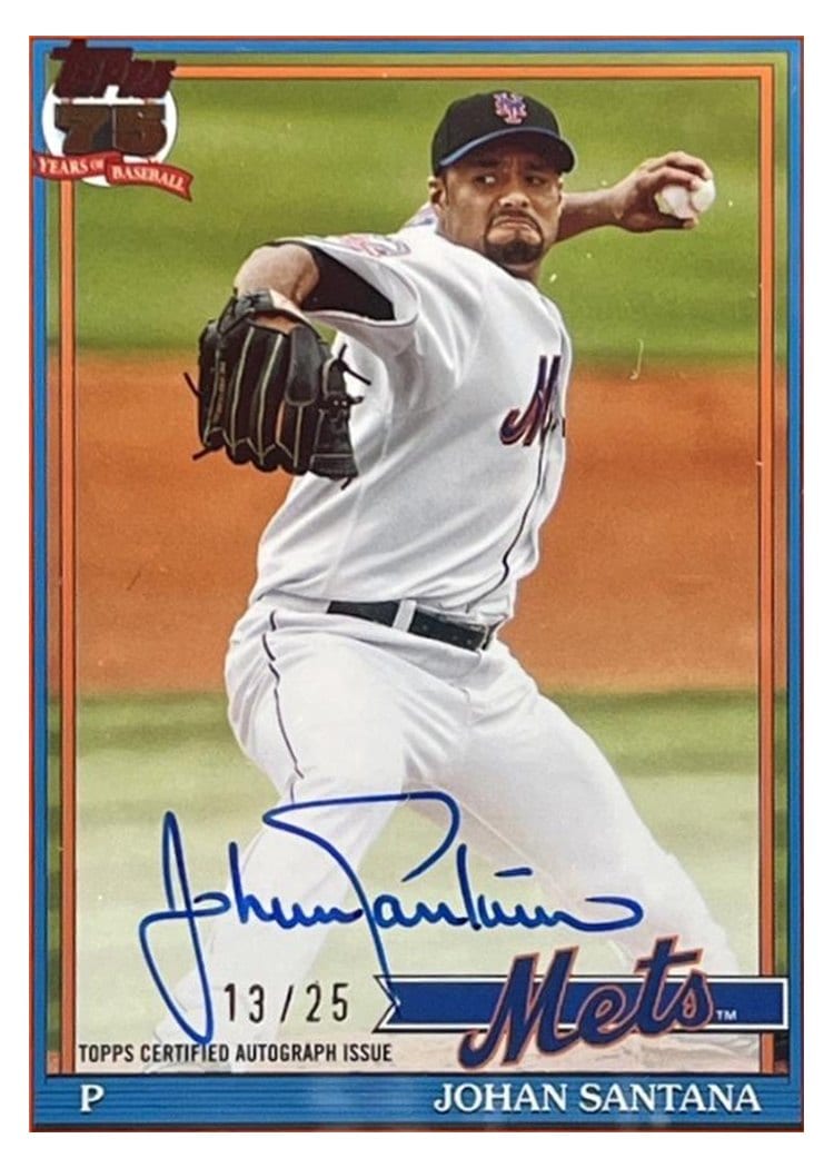 2026 Topps 1991 Topps Autographs Johan Santana #91A-JSA card