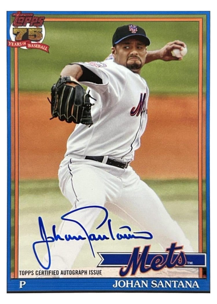 2026 Topps 1991 Topps Autographs Johan Santana #91A-JSA card