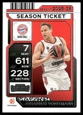 2025-26 Panini Contenders EuroLeague Base Season Ticket Johannes Voigtmann #53 card
