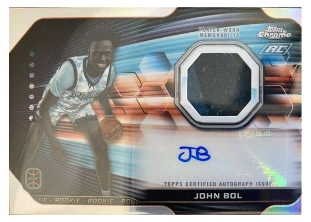 2023-24 Topps Chrome OTE Rookie Jersey Autographs John Bol #RJA-JB card