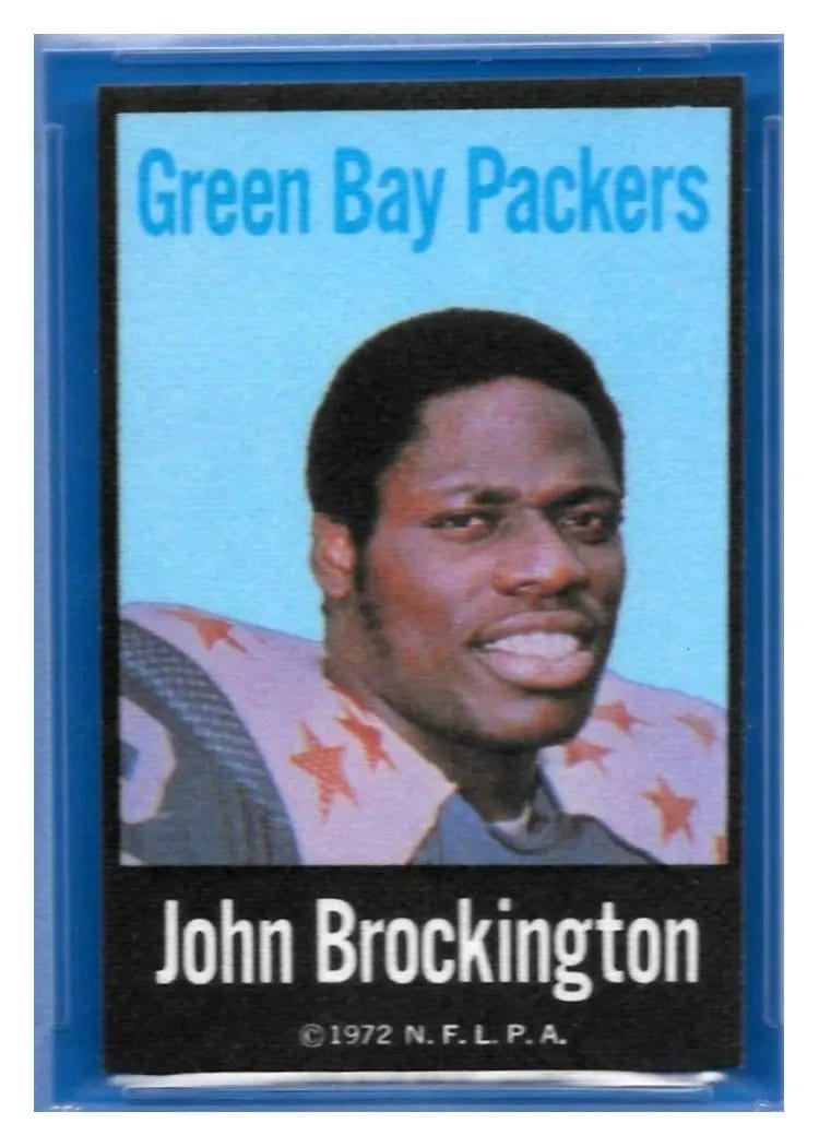 1972 NFLPA Iron Ons John Brockington card