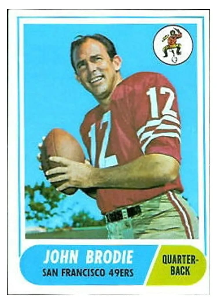 1968 Topps John Brodie #139 card