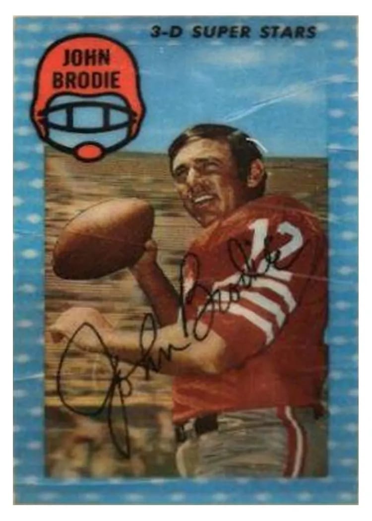 1971 Kellogg's John Brodie #45 card