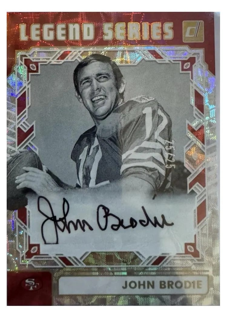 2025 Panini Donruss The Legend Series Autograph John Brodie #20 card