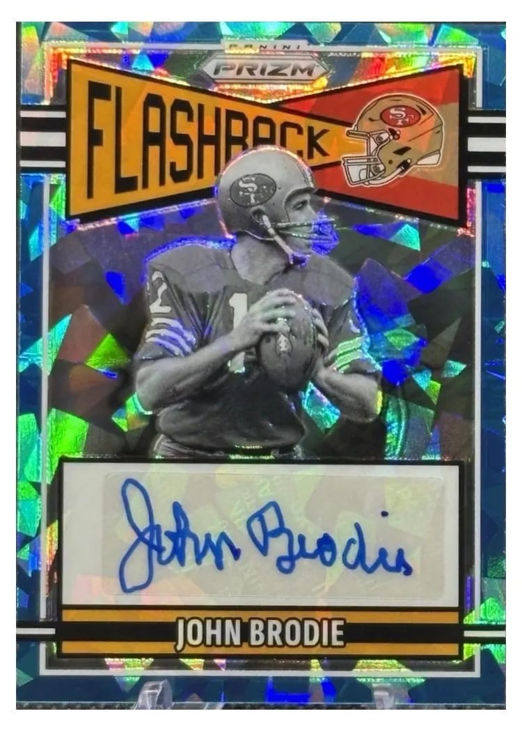 2025 Panini Prizm Flashback Autograph John Brodie #FLA-JBE card