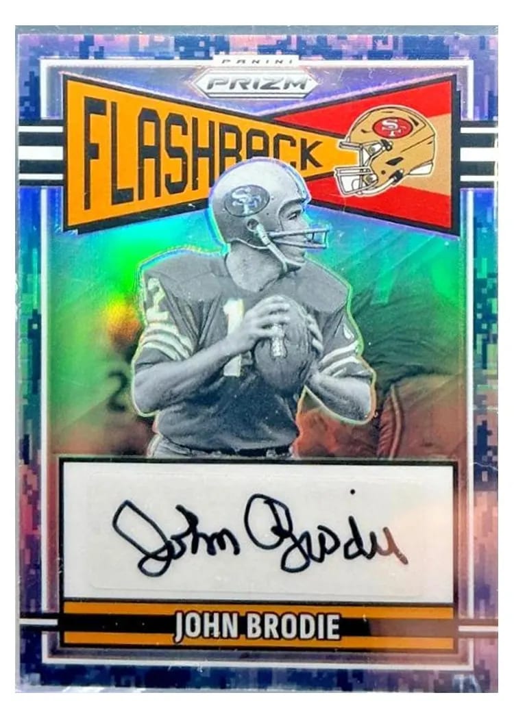 2025 Panini Prizm Flashback Autograph John Brodie #FLA-JBE card