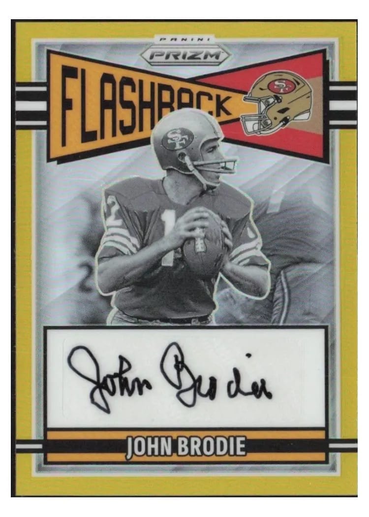 2025 Panini Prizm Flashback Autograph John Brodie #FLA-JBE card