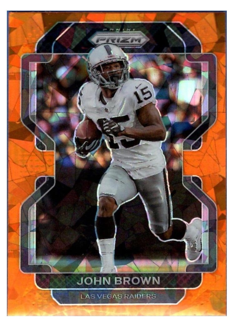 2021 Panini Prizm Base Set John Brown Orange Ice Prizm #177 card