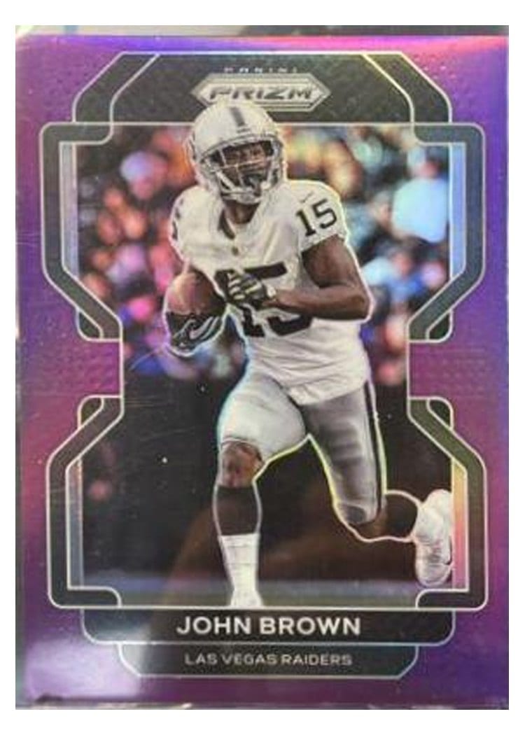 2021 Panini Prizm Base Set John Brown Purple Prizm #177 card