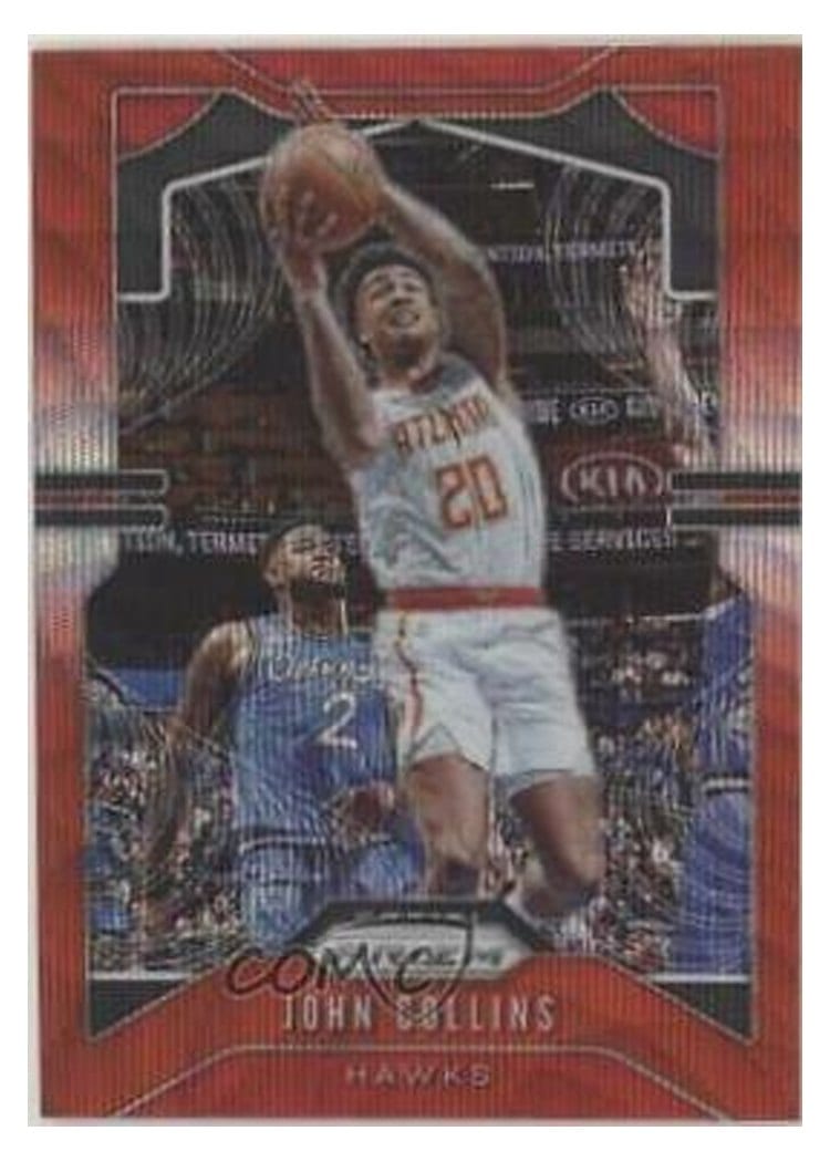 2019-20 Panini Prizm Base Set John Collins Ruby Wave Prizm #32 card