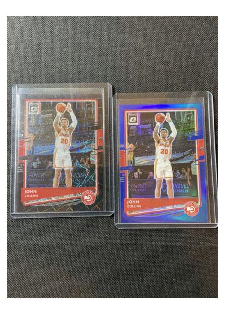 2020-21 Donruss Optic Base Set John Collins Black Velocity #139 card