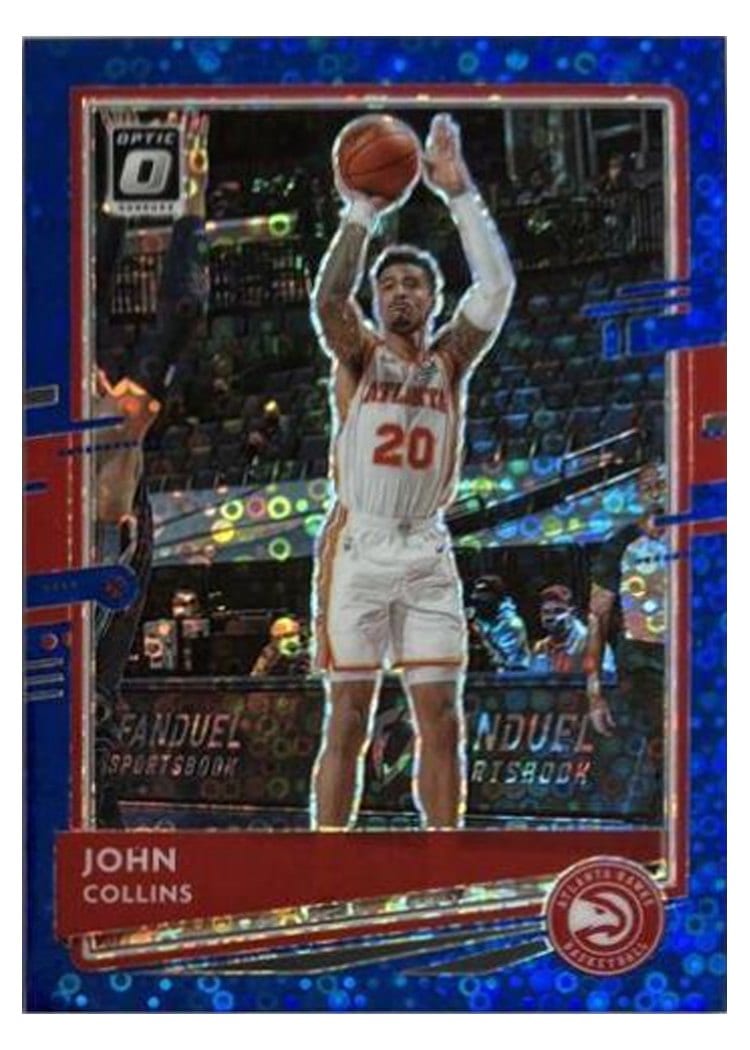 2020-21 Donruss Optic Base Set John Collins Fast Break Blue #139 card