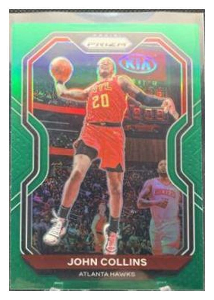 2020-21 Panini Prizm Base Set John Collins Green Prizm #28 card