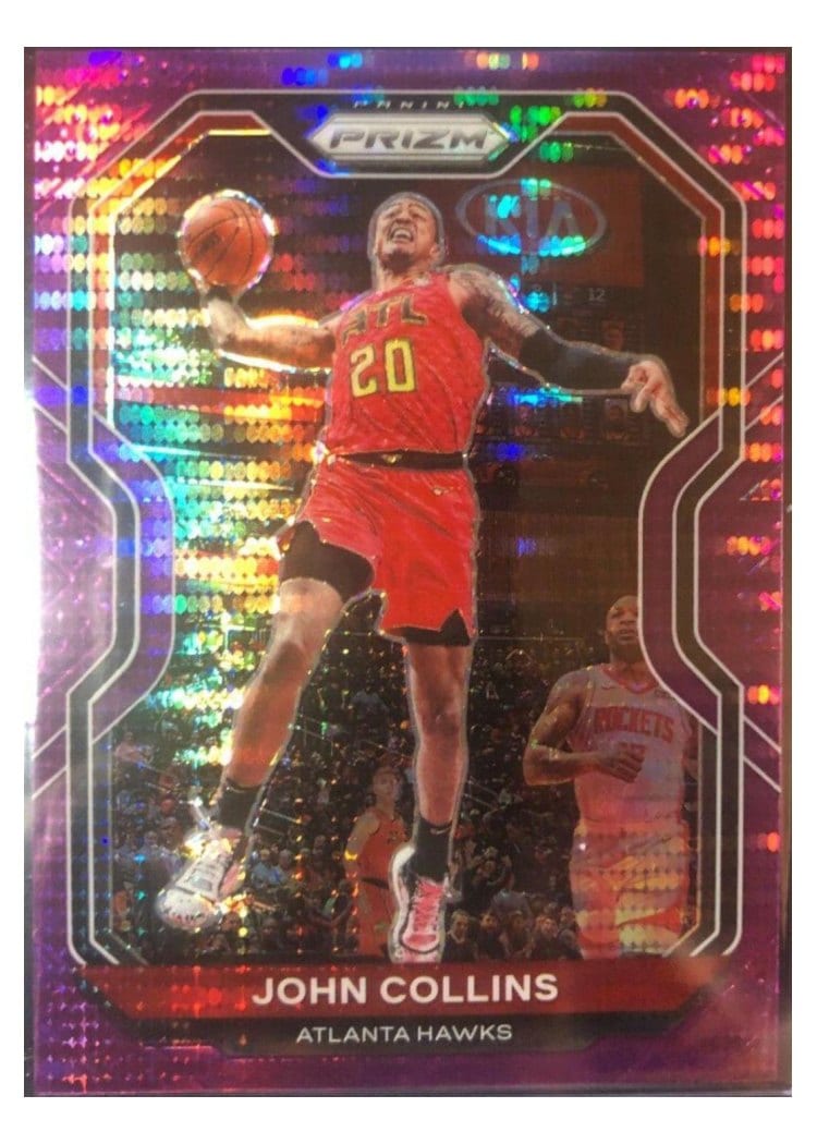 2020-21 Panini Prizm Base Set John Collins Purple Pulsar Prizm #28 card