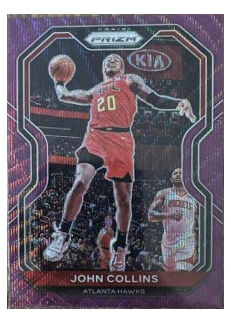 2020-21 Panini Prizm Base Set John Collins Purple Wave Prizm #28 card