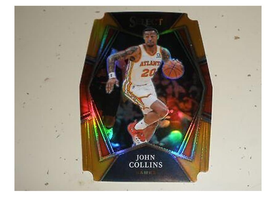 2021-22 Panini Select Base Set John Collins Orange Prizm Die Cut #103 card