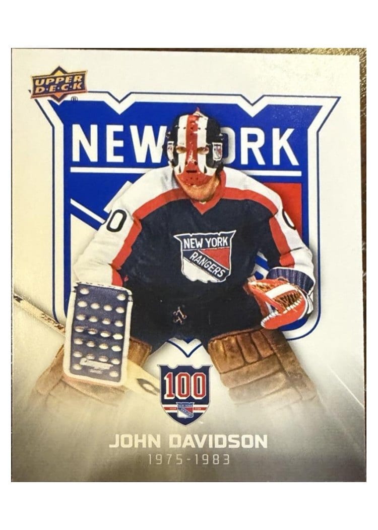 2025-26 Upper Deck New York Rangers Centennial Base Set John Davidson #20 card