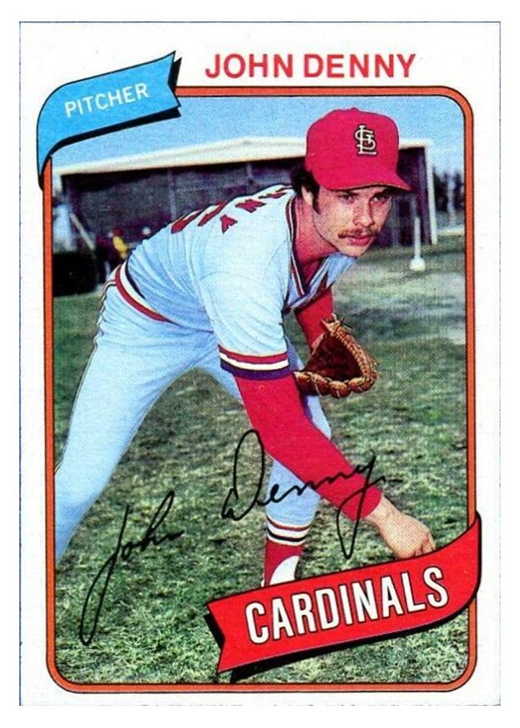 1980 Topps John Denny #464 card
