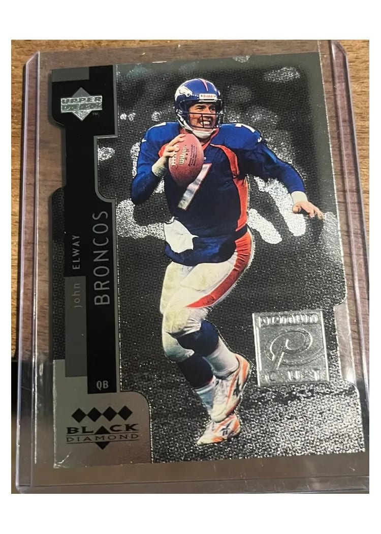 1998 Upper Deck Black Diamond Premium Cut John Elway #PC7 card