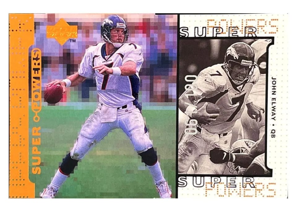 1998 Upper Deck Super Powers John Elway Bronze Die Cut #S7