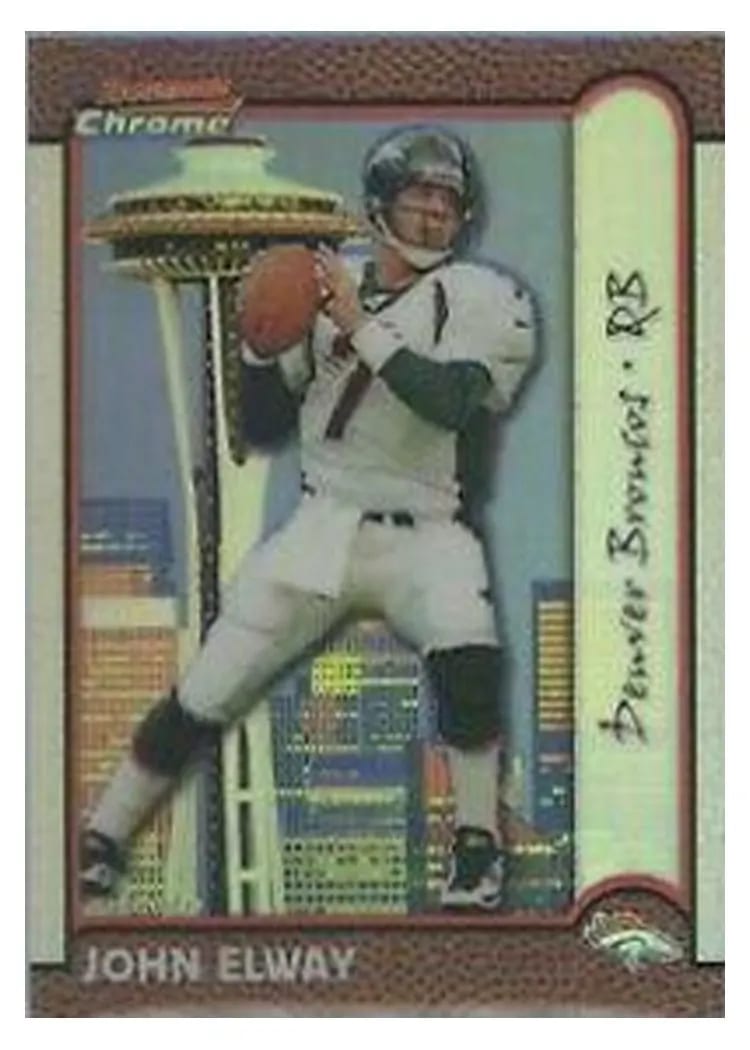 1999 Bowman Chrome John Elway Interstate Refractor #50 card