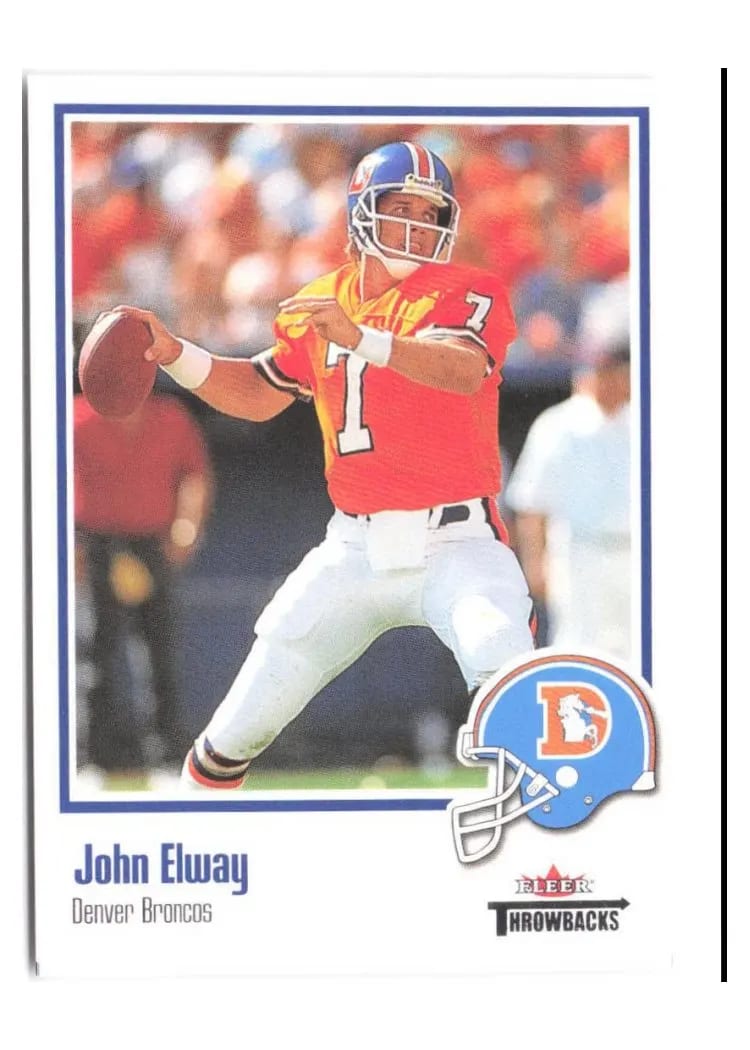 2002 Fleer Throwbacks John Elway #42 card