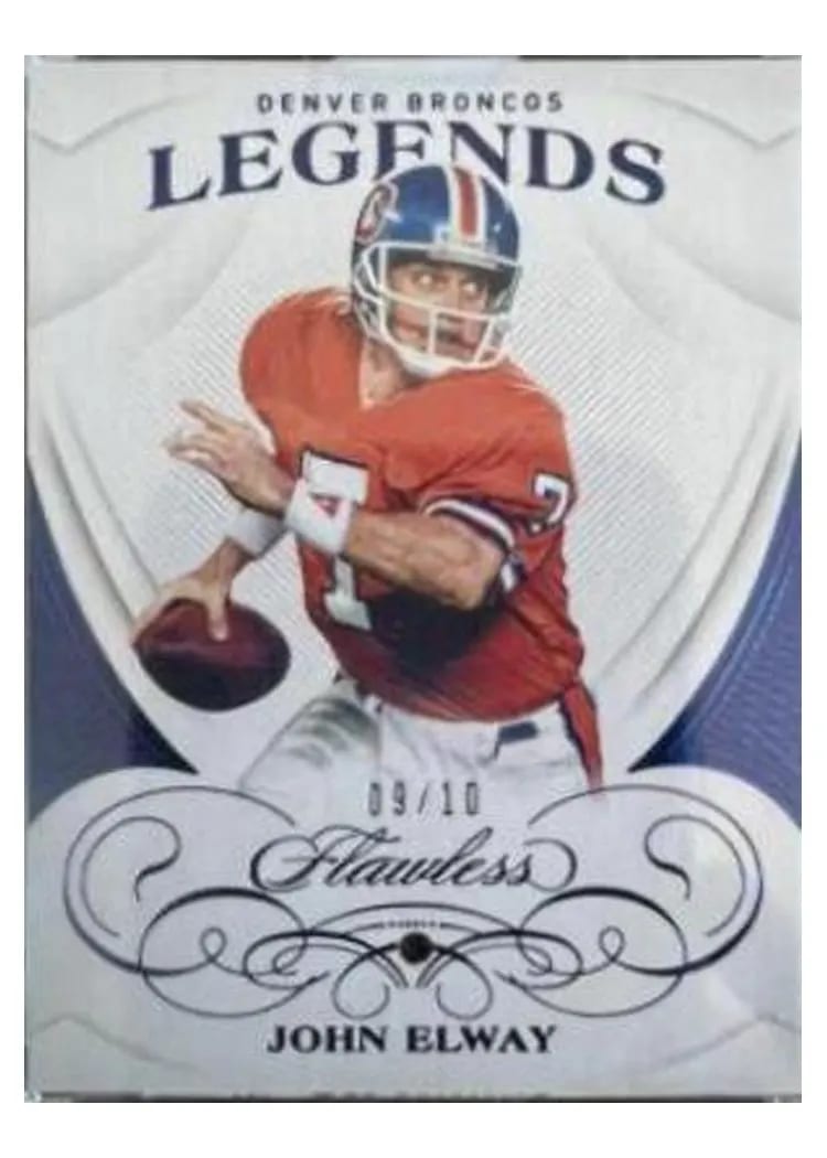 2019 Panini Flawless Base Ruby John Elway #80 card