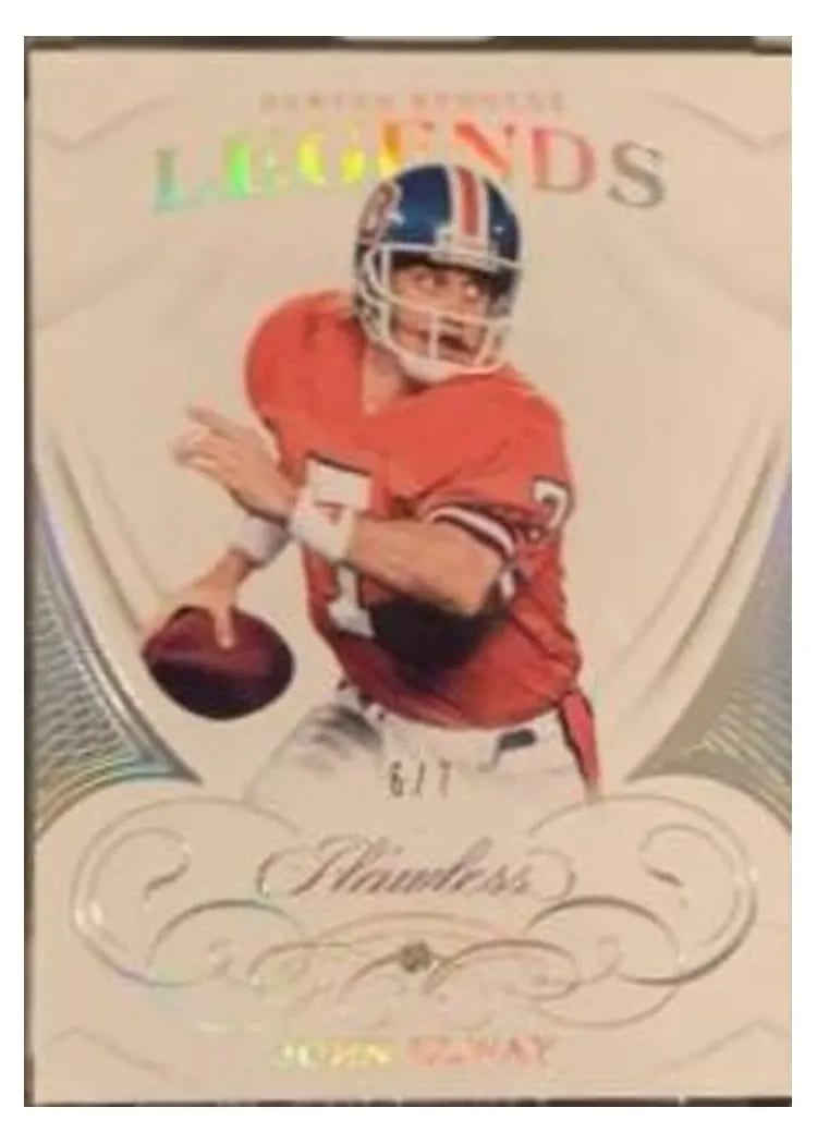 2019 Panini Flawless Base Ruby John Elway #80 card