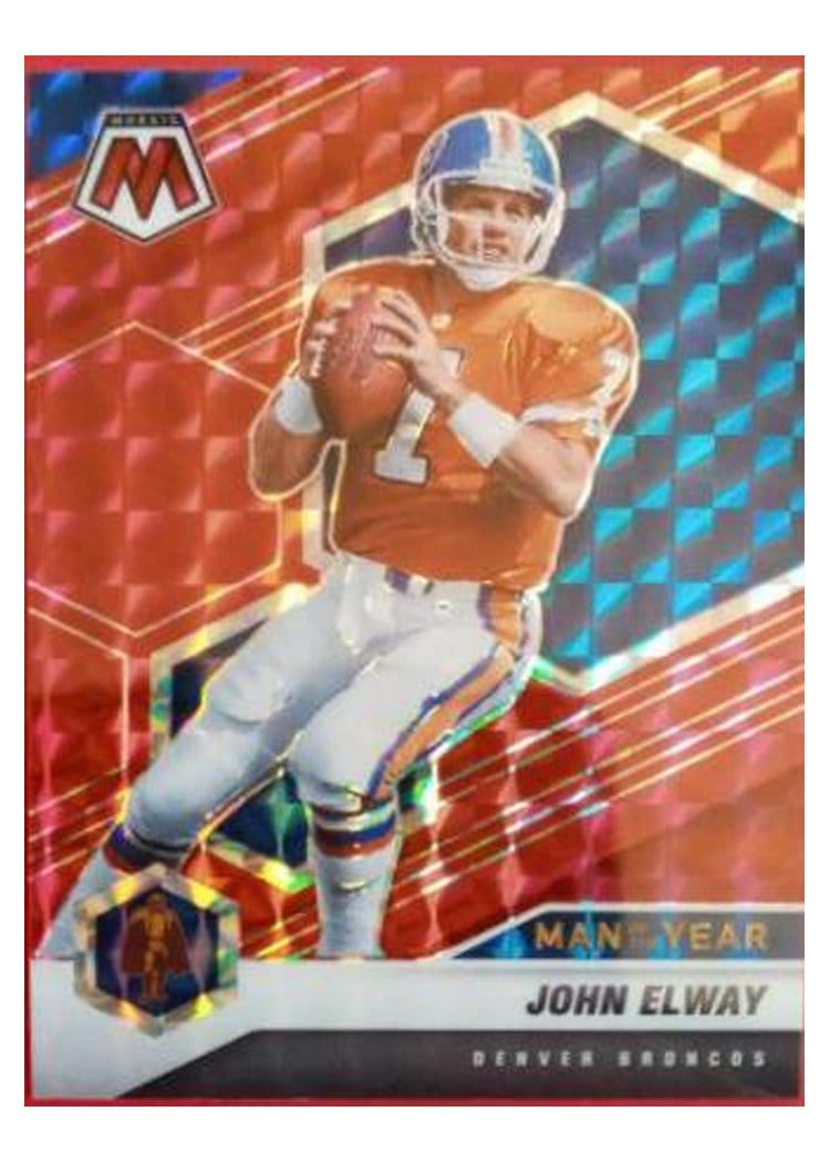 2021 Panini Mosaic Base Set John Elway Red Mosaic #279 card