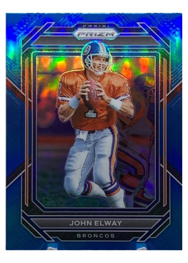2022 Panini Prizm Base Set John Elway Blue #93 card